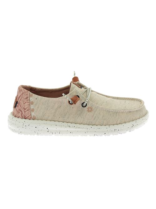 Wendy Heathered Slub stringata da donna in tela beige HEY DUDE | 40753100